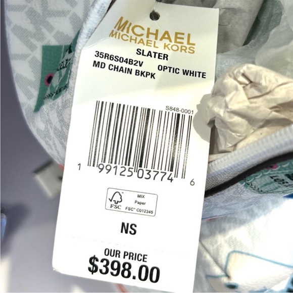 Michael Kors Rhea Medium Color-Block Signature Logo Backpack Light Quartz - Picture 7 of 7